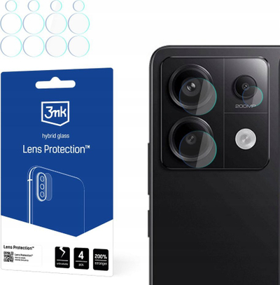 Mbrojtëse xhami për kamera 3mk Hybrid Glass, për Redmi Note 13 Pro 5G, e tejdukshme