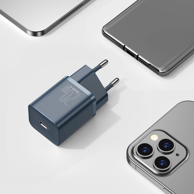 Karikues Baseus Super Si CCSUP-B03, 1x USB-C 3A, me kabllo, blu i errët