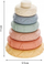 Lodër piramidë Smily Play Pyramid Tower, 6 unaza, pastel, shumëngjyrëshe