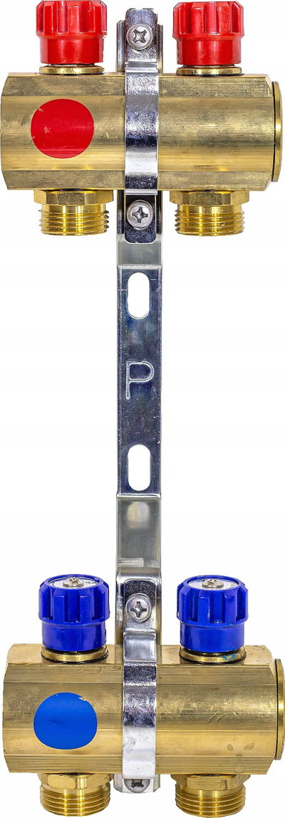 Manifold ngrohje PERFEXIM PHA-109A, 2 qarqe, bronx, metalik