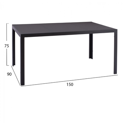 Set Tavolinë 150×90 cm + 6 karrige,"HM11528.01", gri