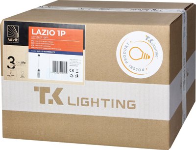 Lampë e varur Orno LAZIO 1P, E27 max 15W, e zezë