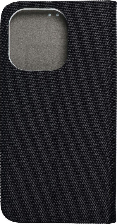 Këllëf-portofol Sensitive Book për iPhone 15 Pro, me kapak ekrani, me xhepa për karta, i zi