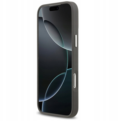 Mbulesë telefoni Karl Lagerfeld FW Grained Karl & Choupette për iPhone 17 Pro Max, plastike, gri