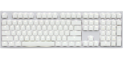 Tastierë Ducky One 2 White Edition, Cherry MX Speed Silver, LED e bardhë, e bardhë