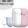 Këllëf silikoni PodSkinz për AirPods 1 dhe 2, me karabinë, me LED që duket, rozë