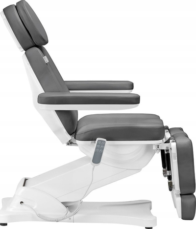 Karrige elektrike kozmetike SILLON CLASSIC, 3 motorë, lëkurë sintetike, gri e bardhë