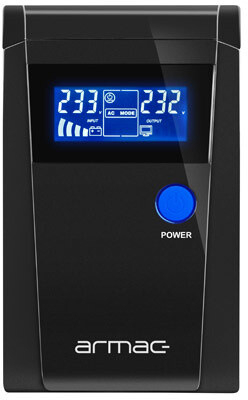 UPS Armac Pure Sine Wave Office, 650VA, me ekran LCD, ngjyrë e zezë
