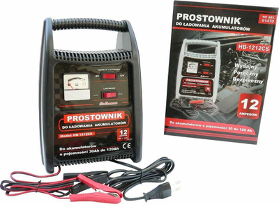 Полнач за автомобилска батерија CarCommerce HB-1212CS, 6V 12V, 12A, црн