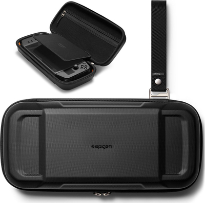 Mbajtëse Spigen Rugged Armor Pro për Lenovo Legion Go, me rrip mbajtës, e zezë