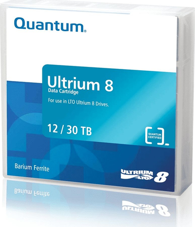 Касета за складирање Quantum LTO-8 Ultrium, 12TB природен, 30TB компресиран
