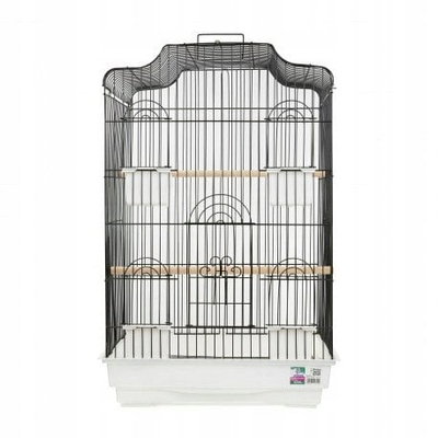 Kafaz zogjsh Panama Pet, 46.8 x 35.5 x 71.5cm, i zi dhe i bardhë