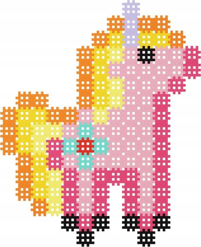 Set konstruktiv Micro Waffle Pony, 120 elemente, shumëngjyrëshe