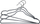 Set varësesh për rroba Silver Non Slip, 3 copë, antirrëshqitëse, ngjyrë argjendi