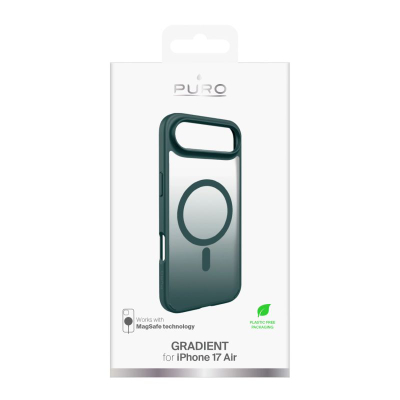 Kapak telefoni Puro Protective Case për iPhone 17 Pro, TPU, transparent, ngjyrë turkeze