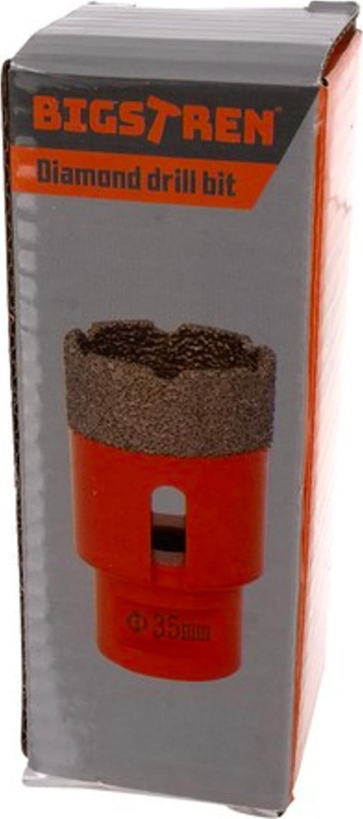 Freza diamant Bigstren Diamond Drill 22875, 35mm, lidhje M14, portokalli