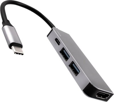 Docking station JCPAL Linx USB C JCP6189, 4 porta, HDMI 4K, gri