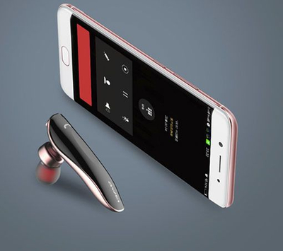 Kufje Bluetooth Awei Single Earphone, pa tela, me mikrofon, e zezë