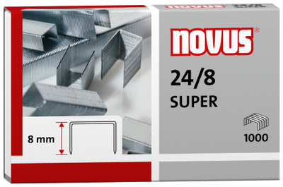 Kapëse metali Novus për stapler, 24/8, 1000 copë