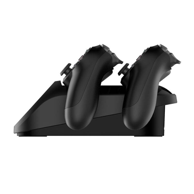 Stacion karikues IPega PG-9180 për PS4, dy kontrollera, LED, i zi