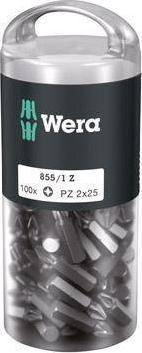 Set bite Wera 1/4" PZ2 x 25mm, DIN 3126 C 6,3, 100 copë