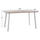 Tavolinë ngrënieje OFIRA HM8374.02, 140x80 cm, MDF sonoma, këmbë metalike të bardha