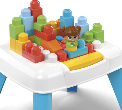 Tavolinë aktiviteti MEGA BLOKS Fisher-Price Build N Tumble, 25 pjesë, me figurë, shumëngjyrëshe