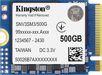 SSD Kingston NV3 SNV3SM3, 500GB, M.2 2230, PCIe 4.0 NVMe