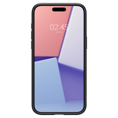 Mbrojtëse telefoni Spigen Liquid Air Armor për iPhone 15 Pro, TPU, shumë e hollë, e zezë