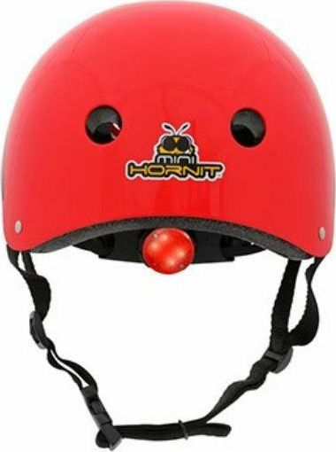 Helmet biçiklete për kalamaj Hornit Aviator, me LED mbrapa, e kuqe