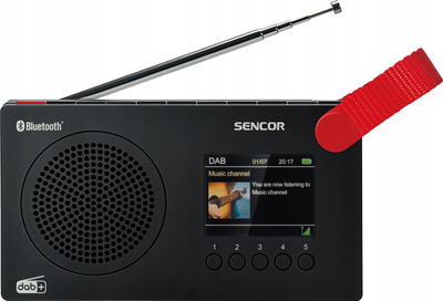 Radio portabël Sencor SRD 7757B, DAB+, Bluetooth, e zezë