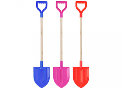 Lopatë plazhi WOOD HANDLE SHOVEL, 71cm, me dorëzë druri, shumëngjyrëshe