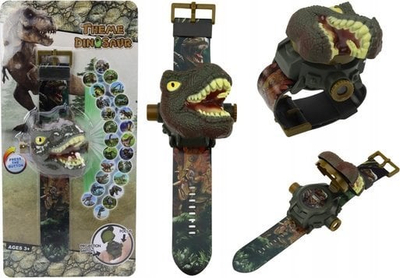 Orë dore për kalamoj 3D Projector Watch Dinosaur, 24 imazhe dinosauri, shumëngjyrëshe