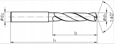 Stërvitëse karbidi FANAR X-Drill W9-604X13-0800, diametër 8mm, DIN 6537, e zezë