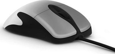 Maus Microsoft Pro, me kabllo, USB, i bardhë dhe i zi