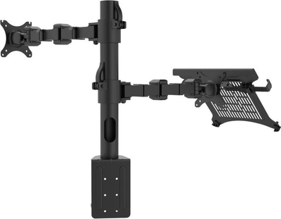 Mbajtëse tavoline për monitor dhe laptop Ergosolid NF14, 10"-30", që rrotullohet, e zezë