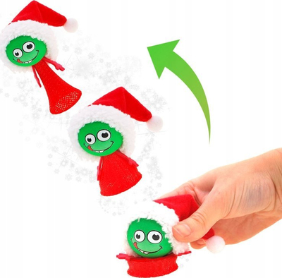 Lodër kërceuese Christmas ZA4708, figurë me pranverë, 10-12 cm, shumëngjyrëshe
