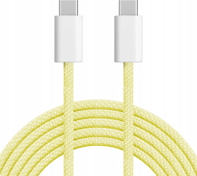 Kabllo USB C Kruger&amp;Matz Basic, USB C në USB C, 60 W, 1 m, e verdhë