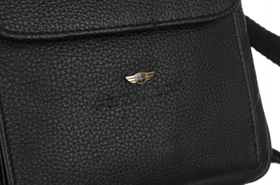 Çantë krahu PETERSON PTN-PR-100-NDM, lëkurë natyrale, 16.5x22cm, e zezë