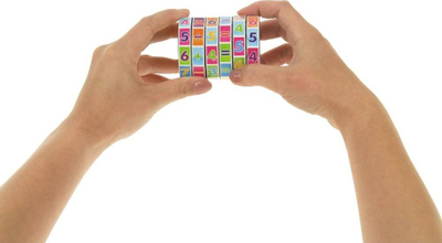 Lodër mësimi cilindër për matematikë, numra dhe veprime të thjeshta, me shumë ngjyra