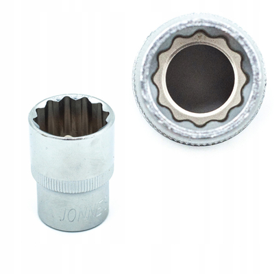 Çelës tub Jonnesway, 12mm, 1/2", 12-këndësh, argjendtë