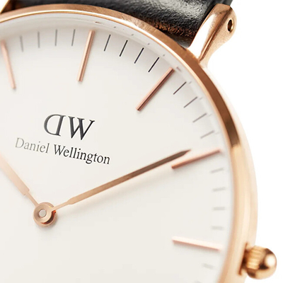 Orë për meshkuj Daniel Wellington Classic 40 St Mawes RG Black DW00100124, e kaftë