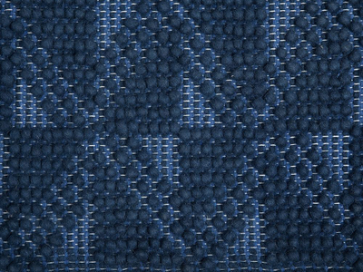 Tapet Beliani SAVRAN, lesh me poliester, 140x200 cm, blu navy