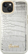 Futrollë për telefon Guess Croco Collection GUHCP14MHGCRHS, për iPhone 14 Plus 6.7", e argjendtë