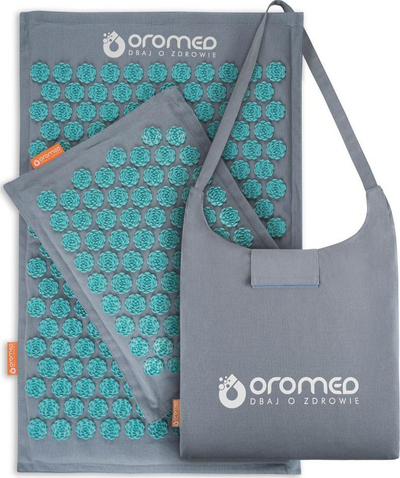 Set tapeti akupresure Oro Health Blue, tapet edhe jastëk, material natyral, blu