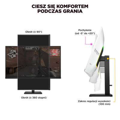 Monitor HP OMEN Transcend, 31.5" UHD OLED 240Hz, i bardhë/zi