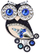 Brosh Owls Blue II, i zi/kaltër