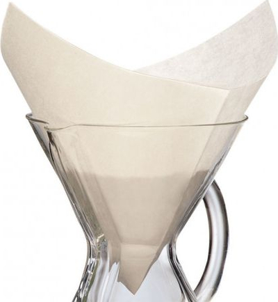 Хартиени филтри Chemex Square, за Chemex 6 10 шолји, 100 парчиња, бели