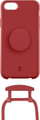 Këllëf telefoni Just Elegance Tea Rose, me varëse, me Pop Grip, për iPhone X XS, i kuq i errët