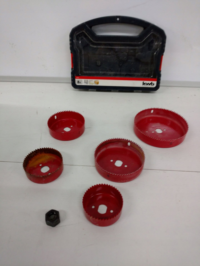 Set shpuese rrethore Einhell 49109178, 8 copë, 68-127mm, në kuti plastike
